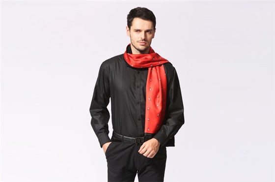 真絲復合圍巾 男士圍巾