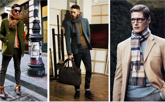 時(shí)尚男士圍巾