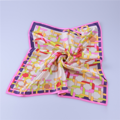 真絲素縐緞圍巾