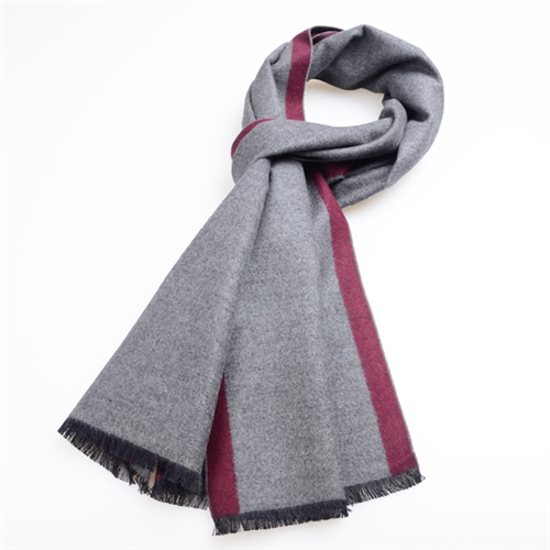 男士真絲拉毛圍巾