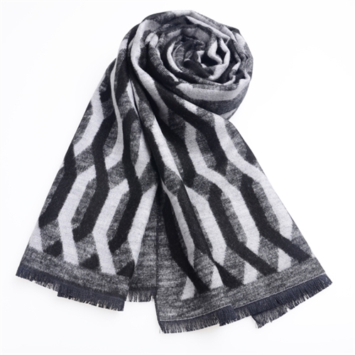 男士真絲條紋圍巾