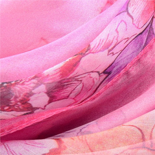 新款女士雪紡印花圍巾