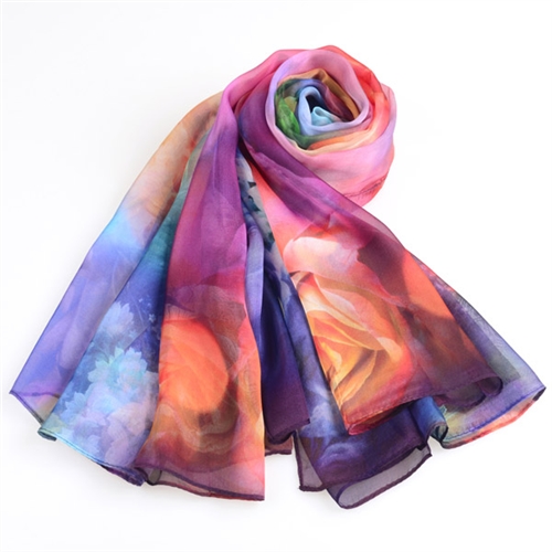 新款三八節雪紡絲巾