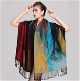 女士油畫藝術(shù)披肩 女士油畫藝術(shù)披肩