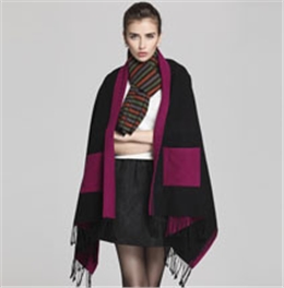 真絲拉絨口袋披肩 真絲拉絨口袋披肩