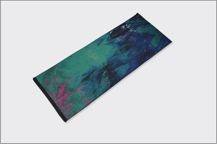 真絲油畫藝術圍巾