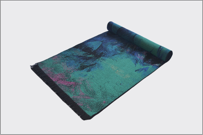 真絲油畫藝術圍巾