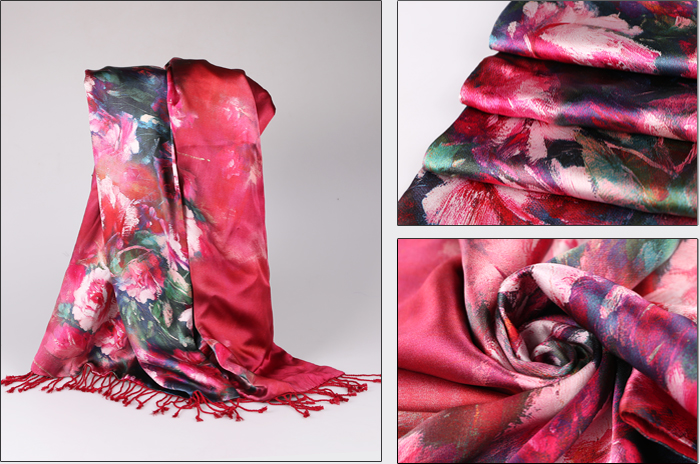 真絲披肩 印花披肩 女士披肩