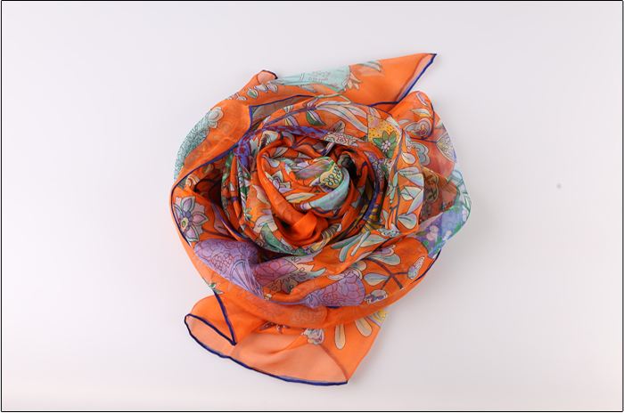 真絲圍巾 印花圍巾