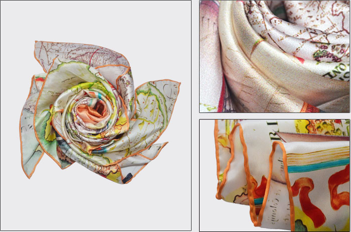 真絲圍巾 印花圍巾 女士方巾 圍巾定制 真絲圍巾 印花圍巾 女士方巾 圍巾定制