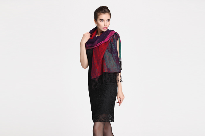 真絲油畫藝術提花披肩 拉絨披肩 女士披肩 真絲油畫藝術提花披肩 拉絨披肩 女士披肩