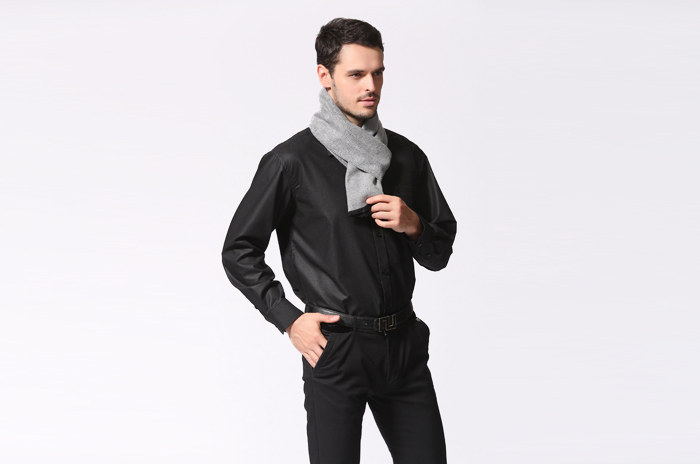 男士圍巾 拉絨圍巾 真絲圍巾