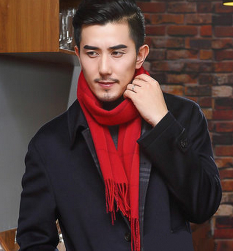 男士圍巾 紅色圍巾 圍巾定制 男士圍巾 紅色圍巾 圍巾定制