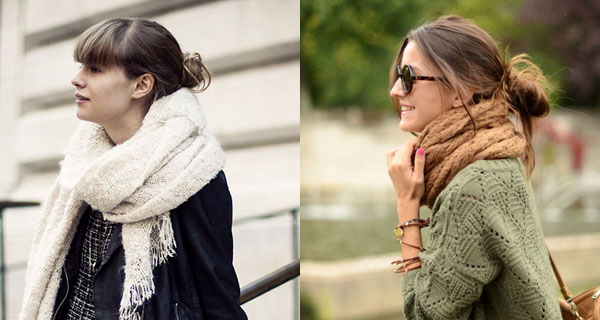 發(fā)型搭配圍巾