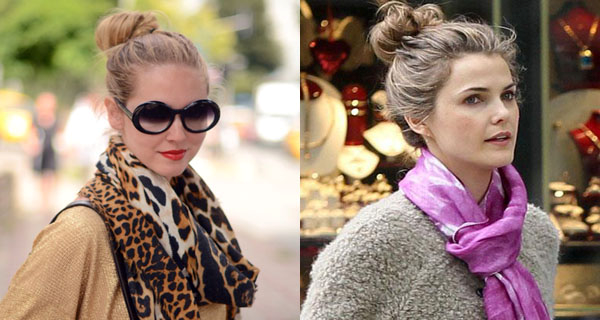 圍巾搭配發(fā)型