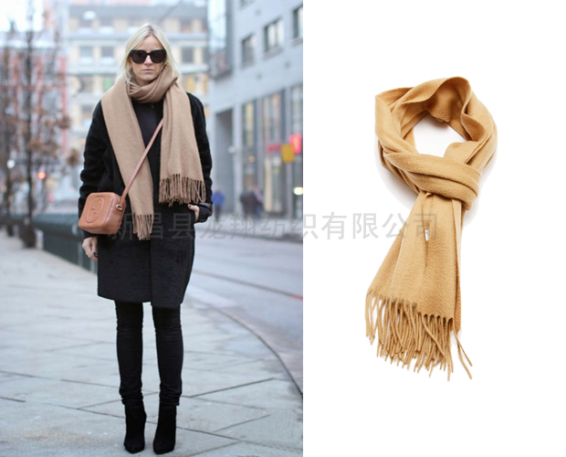純色流蘇圍巾