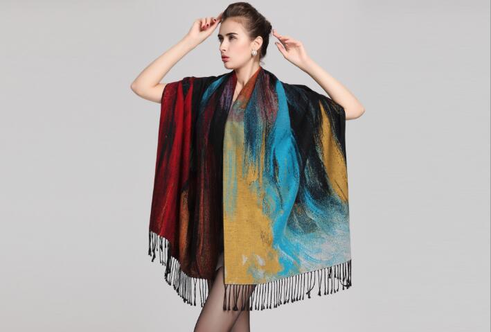 油畫圍巾
