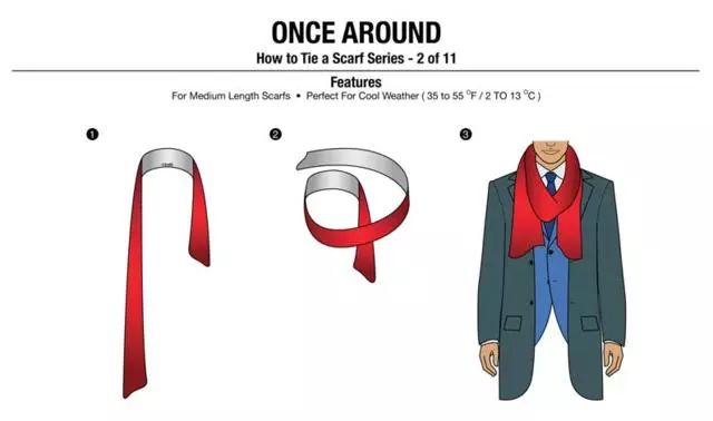 繞脖式男士圍巾圍法 繞脖式男士圍巾圍法