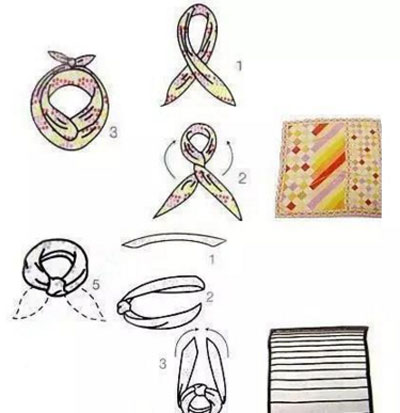 絲巾系法V字形結 絲巾系法V字形結