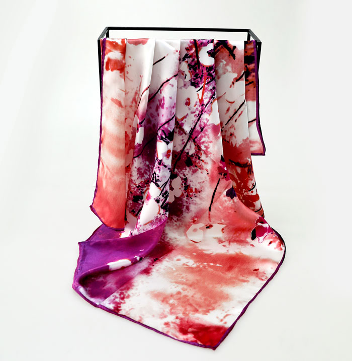 姹紫嫣紅絲巾細節圖