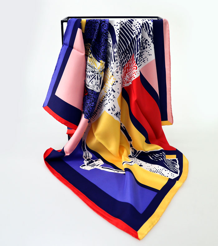 五彩斑斕絲巾細節圖 五彩斑斕絲巾細節圖