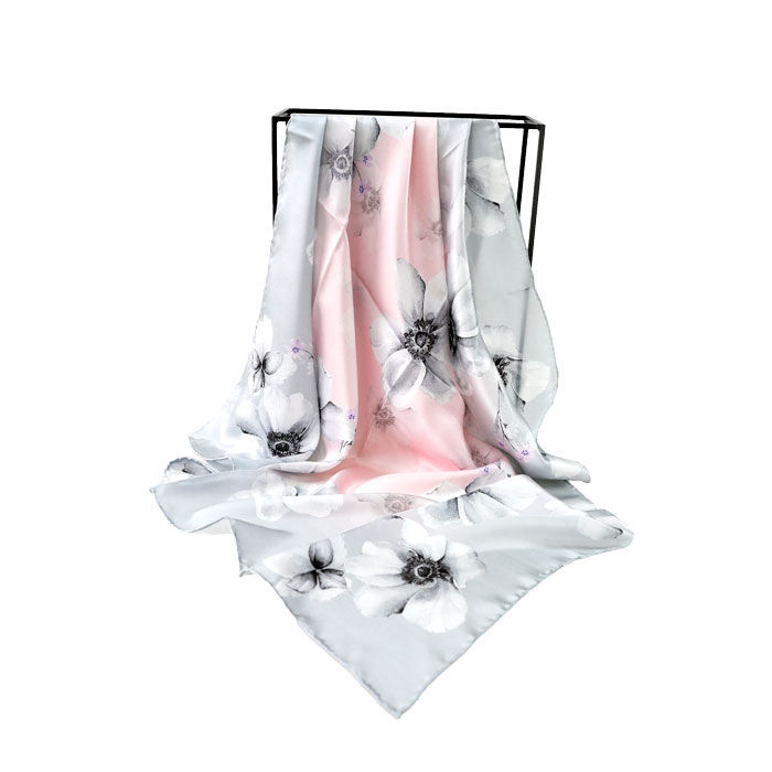 筆下生花絲巾整體圖 筆下生花絲巾整體圖