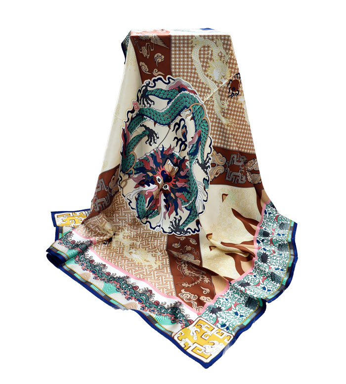 龍鳳呈祥絲巾整體圖 龍鳳呈祥絲巾整體圖