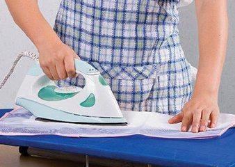 真絲絲巾熨燙圖