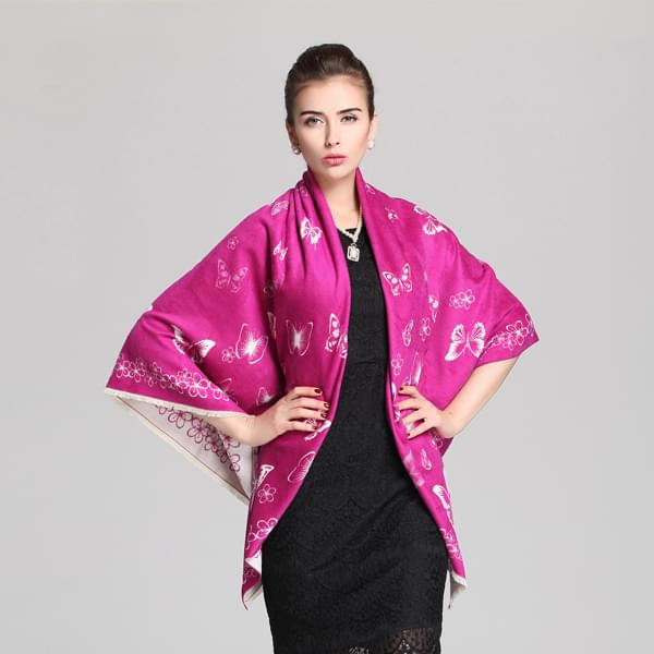 秋冬新款女士披肩  雙面大披肩提花披肩披肩定制 秋冬新款女士披肩  雙面大披肩提花披肩披肩定制