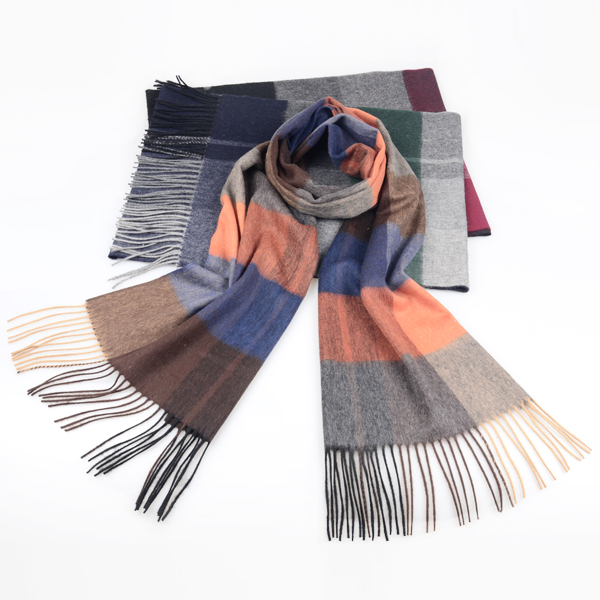 男士格子羊毛圍巾 男士格子羊毛圍巾