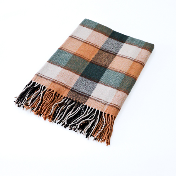 格子羊毛披肩 格子羊毛披肩