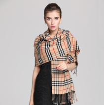 真絲格紋披肩 真絲格紋披肩