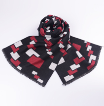 男士真絲格子圍 男士真絲格子圍