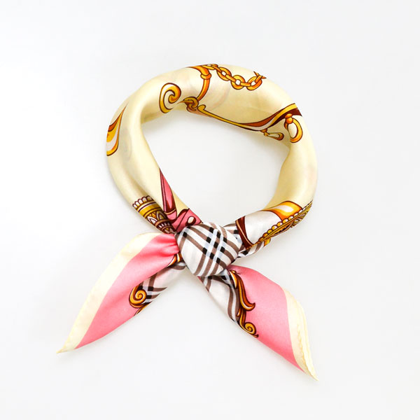 格紋誘粉小方巾